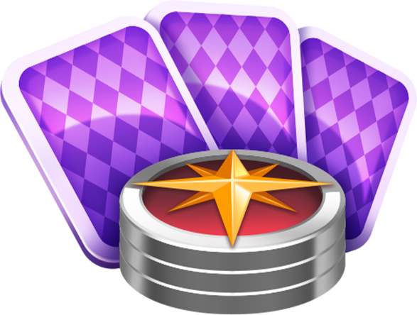 Social casino card collection feature icon