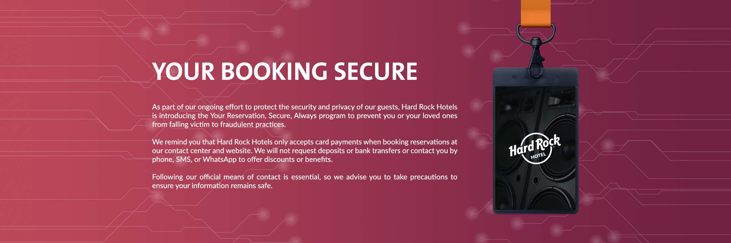 a red background with white text